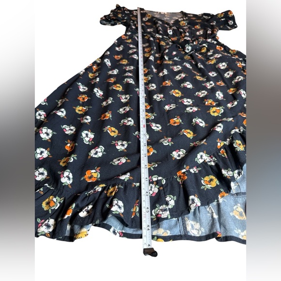 The Drop Women's Navy Floral Print Wrap Front Midi - Picture 7 of 7